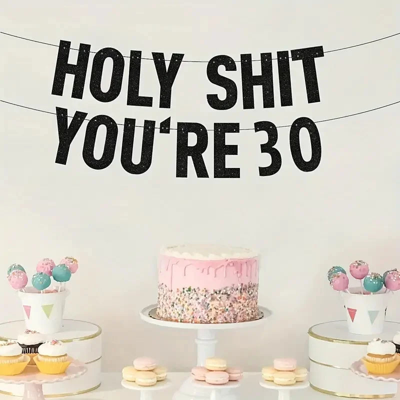 Black "Oh My God, You're 18, 21, 30, 40, 50, 60, 70" Birthday Party Banner All Age Groups To Celebrate Birthday Party Decor Gift