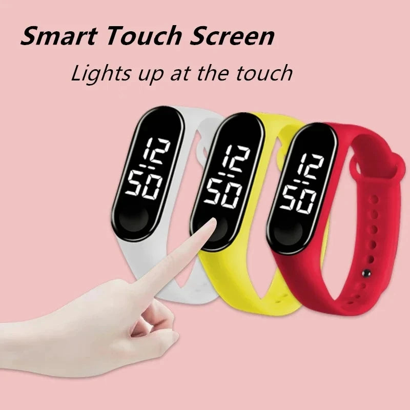 Sports Smart Touch Watch For Kids Birthday Gift Fashion Outdoor Waterproof Kids Watches Boys Girls Led Digital Watches Bracelet