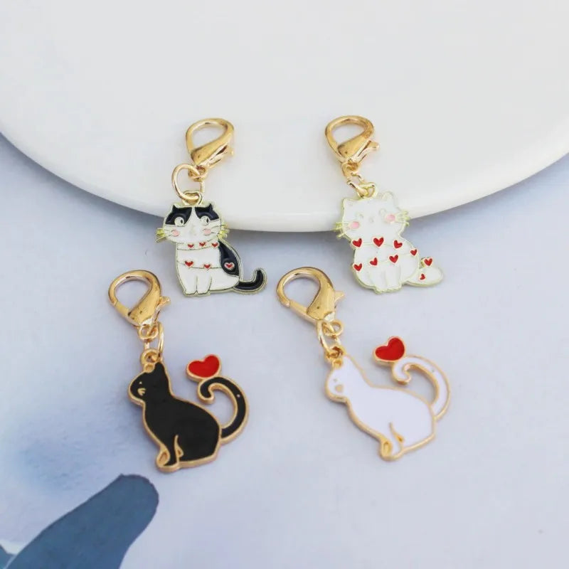 Cat Keychain, Cute Cat Charms, Accessories for Women Car Keys Purse Handbags Girls Women Gift DIY Crafts