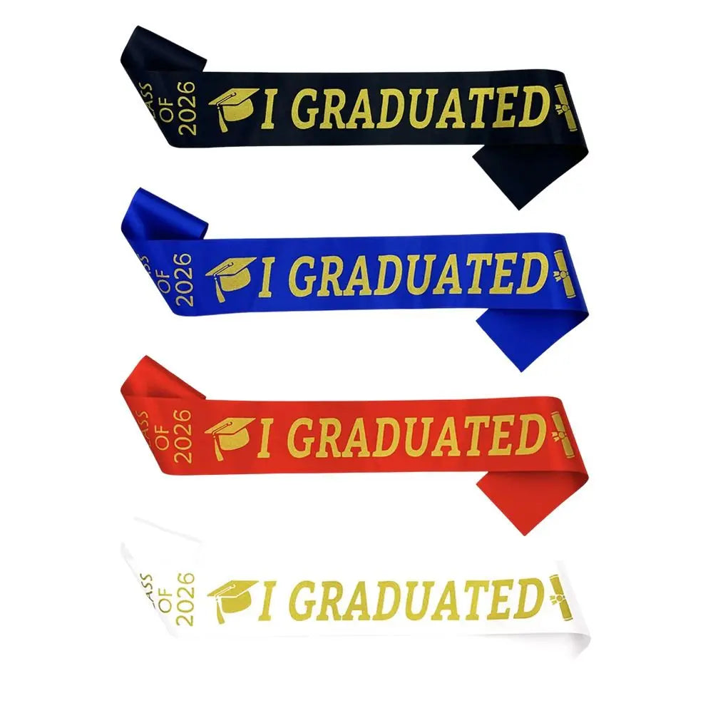 Class of 2026 Graduation Stole Sash I Graduated Happy Graduation Graduation Gown Scarf Solid Color Unisex Honor Stole Graduation