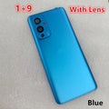 Oneplus9 Housing For Oneplus 9 One Plus 6.55" Glass Battery Back Cover Repair Replace Door Phone Rear Case + Camera Lens