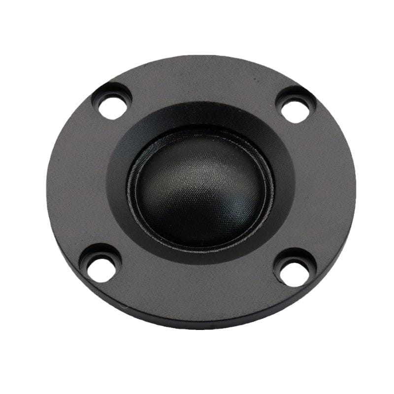 Auin 52mm hifi tweeter speaker showing a black circular driver with a textured dome and four mounting holes.