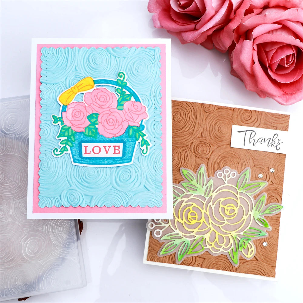 Easter 3D Embossing Folder Birthday Celebrate Valentine's Day Card Background for DIY Adding Textured To Paper Craft Card Making