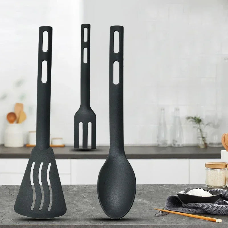 1/3PCS Nylon Kitchen Utensils Set For Kids Kitchen Cooking Tools  Slotted Turner Solid Spoon Fork Spade Fork Spoon Dinnerware