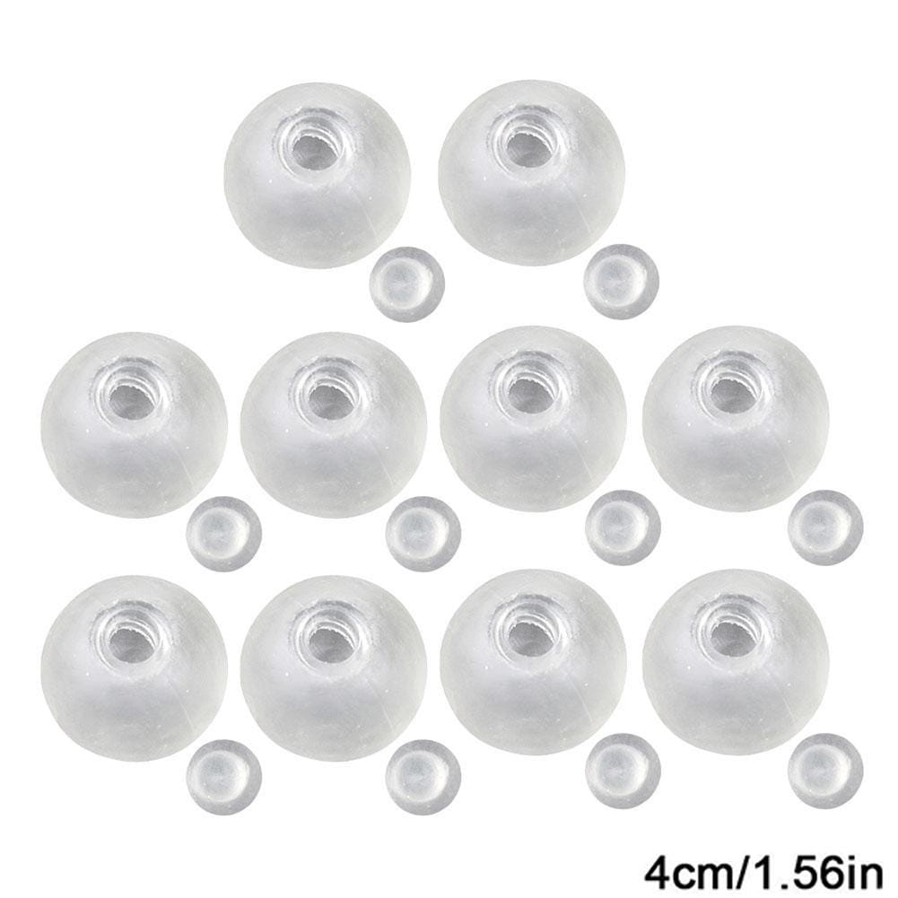 Perle en verre dépoli transparente, faite main, avec un trou central pour le passage du fil, pour un jouet antistress sensoriel en forme de balle molle.