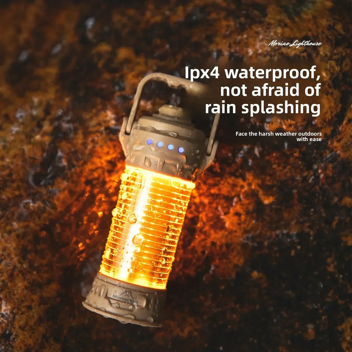MOUNTAINHIKER Atmosphere Light 1500mAh Retro Lantern Outdoor Camping Waterproof Tent Decorative Lighthouse Ideal for Camping