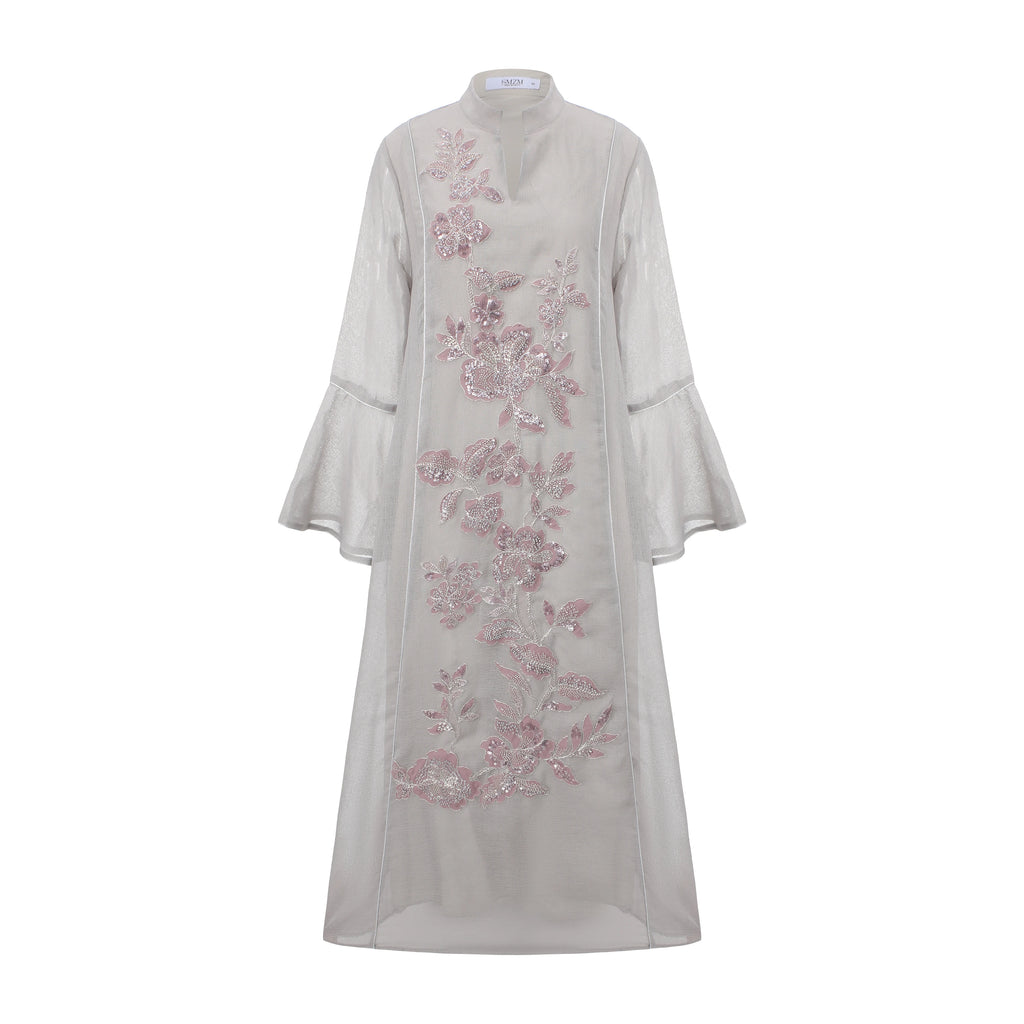 Aiyu Nuex Abaya Woman Traditional Chinese Style Peony Women's Traditional Dresses and Abayas Embroidery Long Loose Kaftan