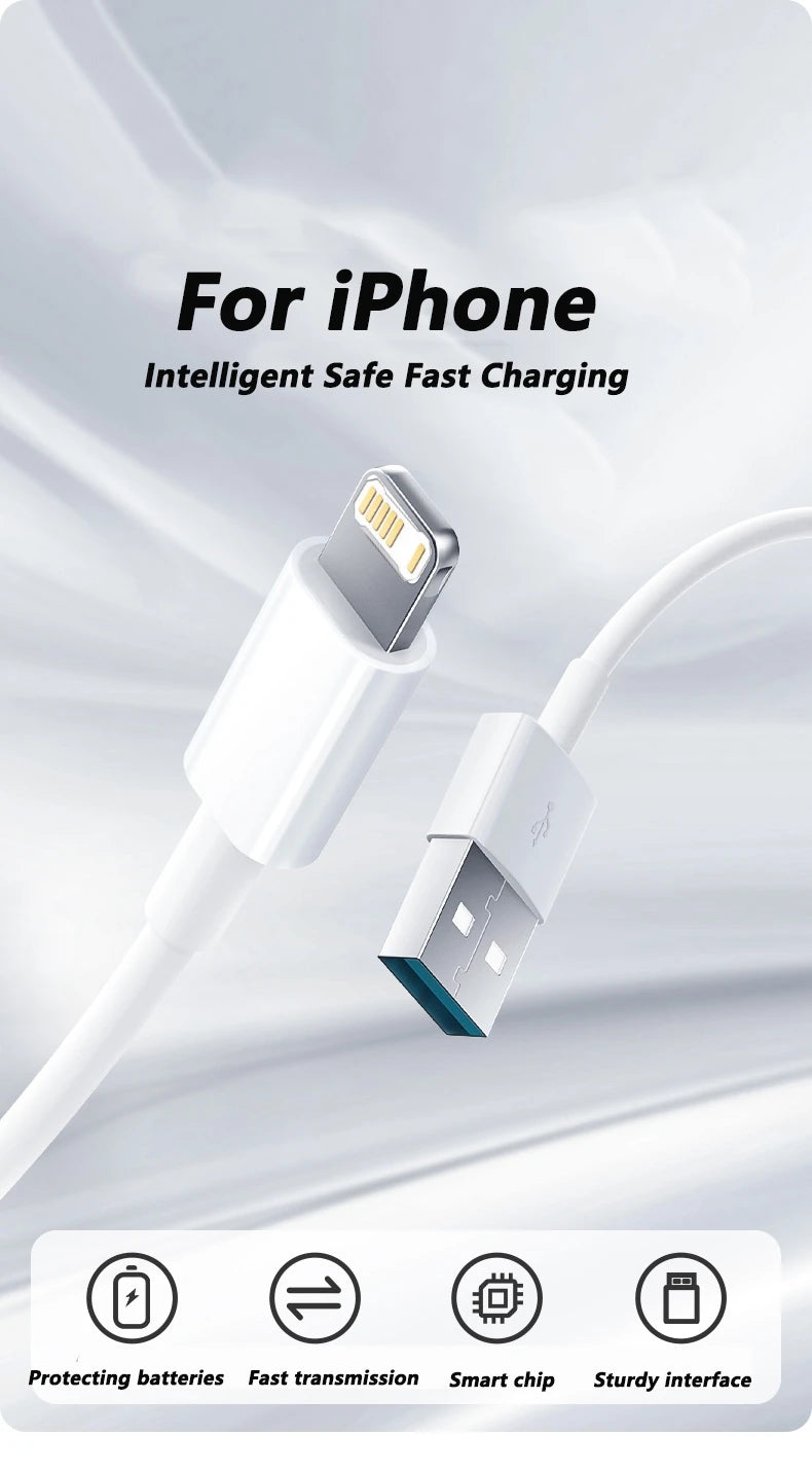For PD 35W Fast Quick Charger USB Type C For iPhone 15 14 13 12 11 Pro Max Mini Plus XR XS Charging Data Cable Accessories