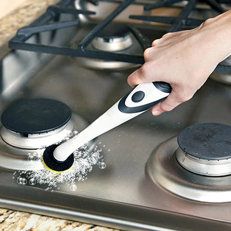 Household Kitchen Wall Cleaning Product Clean Glass Shoe Rotating Handle Brush Set Electric Floor Scrubber Cleaner Kit