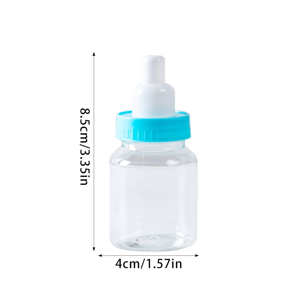 12/24Pcs Pink Blue Baby Bottle for Baby Shower Favors Mini Candy Bottles for Boys Girls Newborn Party Gender Reveal Party Decor