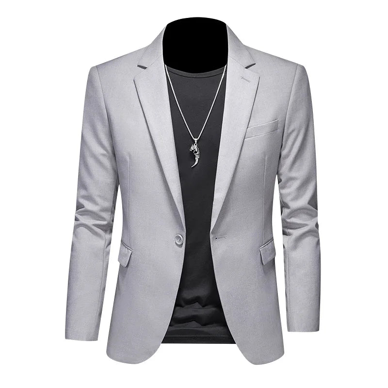 Mens Suit 2025 New Plus Size Slim Fit Single Breasted Blazer Professional Wedding Business Party Office Formal Jacket Coats