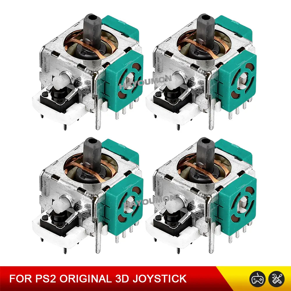 Teal and silver analog stick joystick replacement thumbsticks for original ps2 3d gaming controllers.