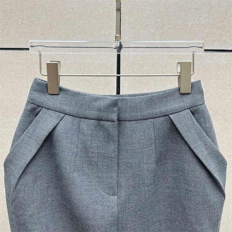 women's skirt New high waisted slim fit long skirt for autumn 2026 women's half skirt straight tube skirt y2k knee length skirt