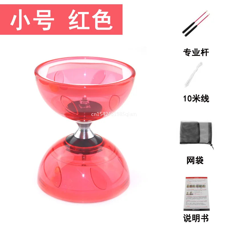 Outdoor Fitness Equipment Portable Diabolo Set Yo-Yo  Suitable For Adults And Children Soft Rubber Diabolo Ringing