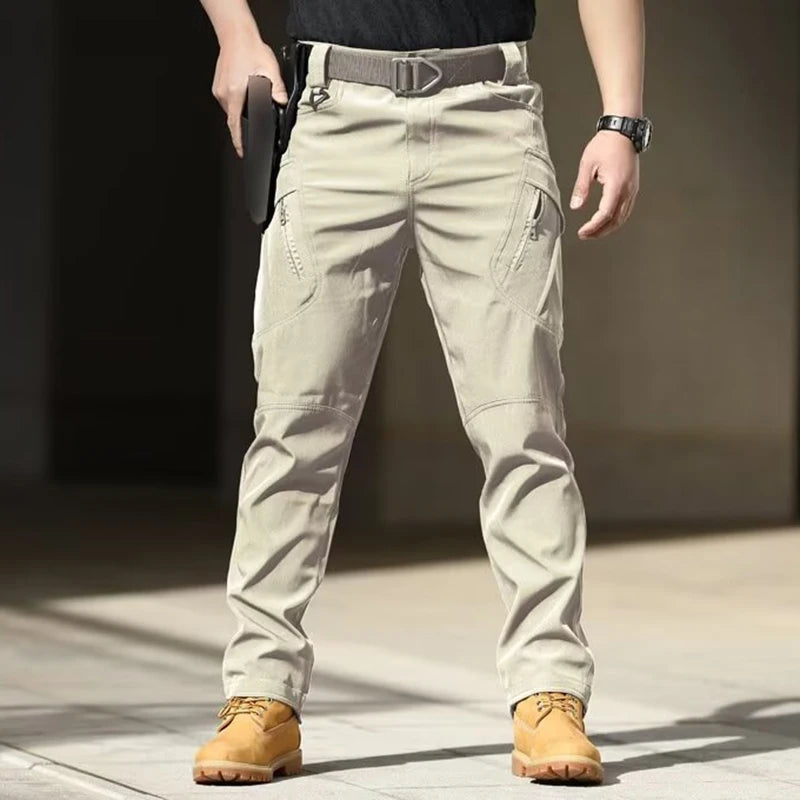 Men Casual Cargo Pants 2025 New Male Summer Tactical Wear Resist Quick Dry Outdoor Trousers Multi Pockets Hike Work Trousers