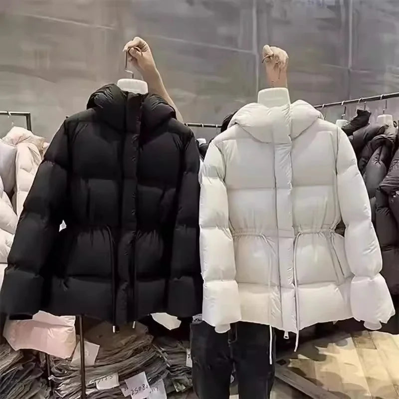 Parkas Jacket Women Winter 2025 New Cotton-Padded Coat Female Fashion Waterproof Thicken Warm Outerwear Ladies Overcoat  Tops