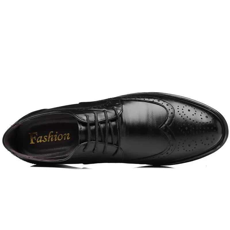 Handcrafted Men's Oxford Shoes Genuine Leather Dress Shoes for Men Classic Business Formal Shoe Suit Party Men's  Leather Shoes