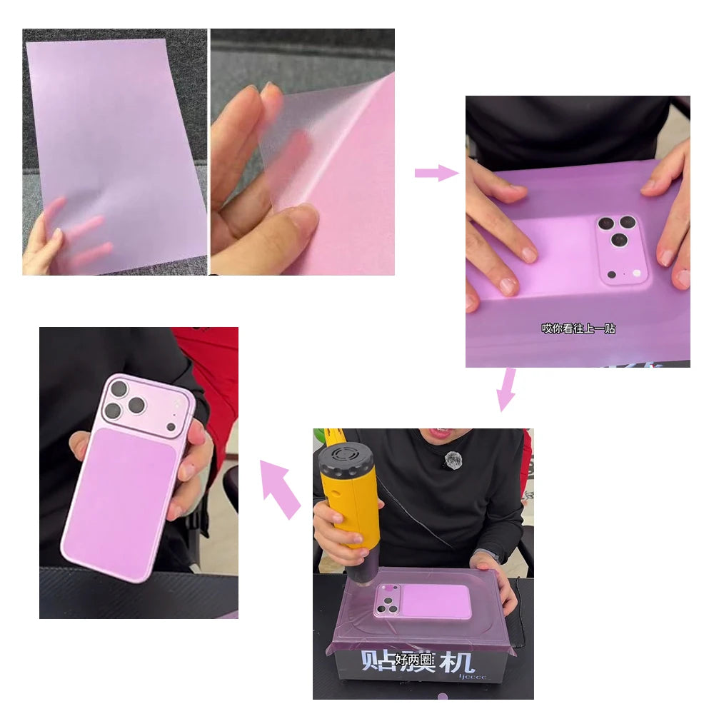 FONLYU Mobile Phone Vacuum Envelope Machine Full-Cover Protecting Coating Wrapping Machine for iPhone 17 Pro Max Color Changing