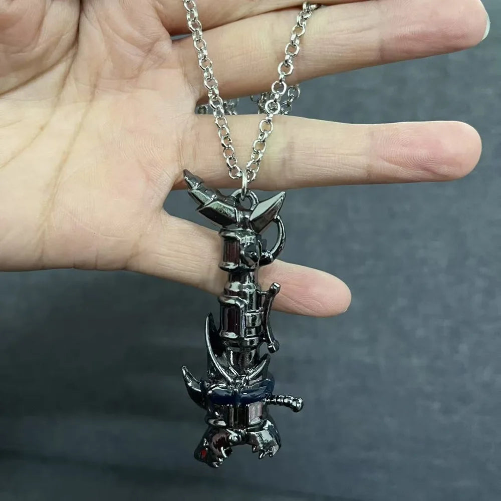 Anime Cannon Keychain Jinx Cannon Keychain Game Lol Runaway Loli Metal Key Chain for Car Key Pendant Necklace Arcane Jewelry