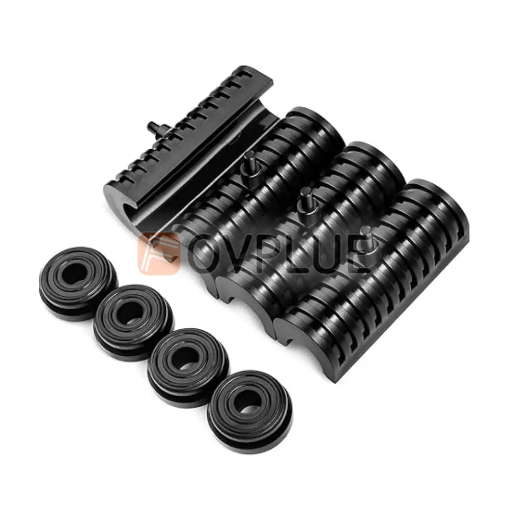 black tactical rail mount with integrated adjustable scope rings and matching mounting hardware compatible with harley touring saddlebag support grommet kit 1993 up