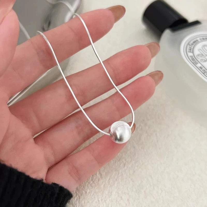 Bead Pendant Necklace Women Simple Dainty Minimalist Jewelry For Wedding Engagement Anniversary Gift