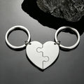 Personalized Heart Keychain Name Custom Puzzle Family Mother Child Kid Gift For Women Men Couple Stainless Steel Jewelry Gift