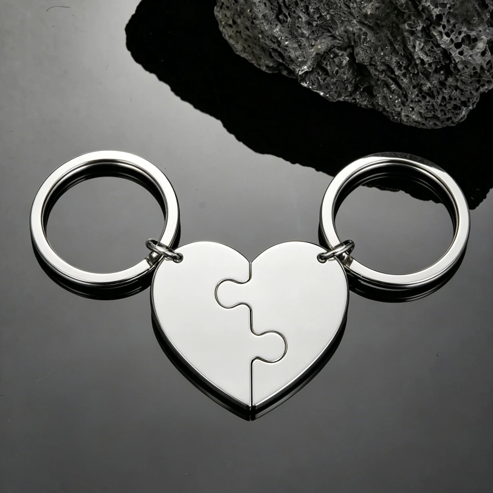 Personalized Heart Keychain Name Custom Puzzle Family Mother Child Kid Gift For Women Men Couple Stainless Steel Jewelry Gift