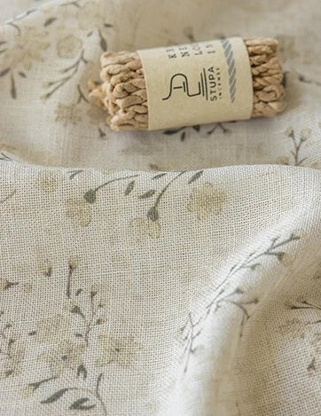 Cotton and Linen Gauze Curtains with Pastoral Style Curtains for Living Dining Room Bedroom Window Blackout Decor Custom Size