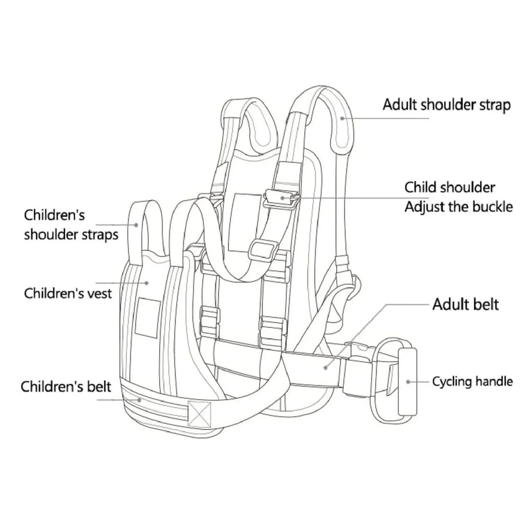 Motorcycle Safety Belt for Kids Adjustable Children Harness Anti-drop Baby Riding Seat Belt for Motorcycle Bike Safety Belt