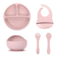 B78B-Baby Feeding Set, With Strong Suction, Silicone Tableware, Used To Hold Solid Food.