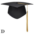 Graduation Cap With Tassel Bachelors Hat With Adjustable Size Elastic Band Graduation Master Degree Graduation Ceremony Hats