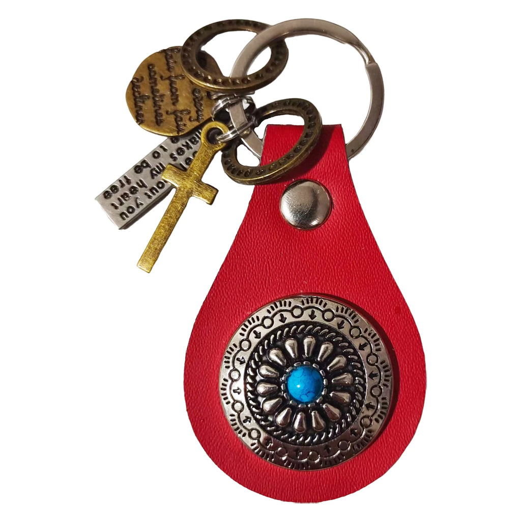 Handmade Originality Leather Key Chains Car Motorcycle Keychain Creative Home Small Gift Pendant Key Conchos Accessories