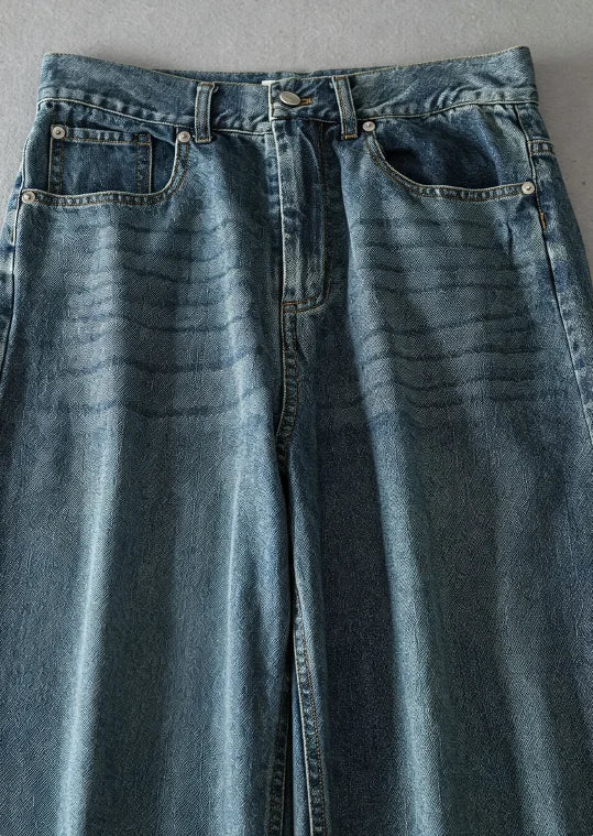 Women Pants Casual Streetwear High Waist Jeans Wide Leg Trousers Loose Daily Walking Denim Pant zip jeans pantalon y2k