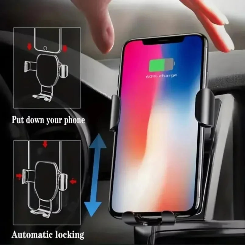 Car Air Outlet Wireless Charger - Gravity Induction Fast Charging Stand