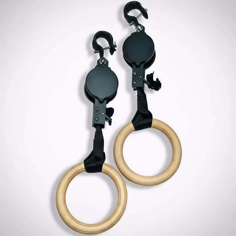 New Gymnastics Rings Adjustable Numbered Straps Fitness Strength Training Pull Up Rings Set Exercise Equipment Home Gym Workout