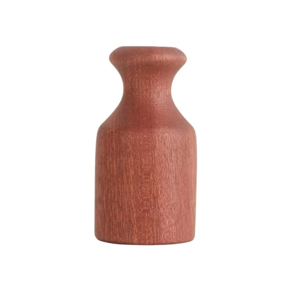 Unique Floral Arrangement Wooden Vase Decorative Minimalism Flowerpot Bamboo Gourd Shape Tabletop Decor Home Decor