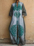 Ethnic Loose Jumpsuit Woman Boho Summer Geometric Print Deep V-Neck Wide Leg Romper Pocket Vintage Casual Vacation Overalls