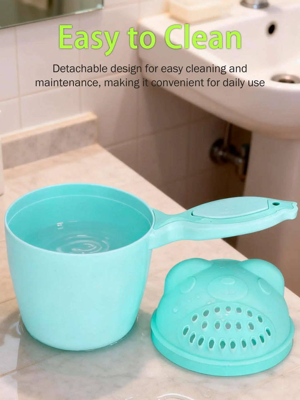Bath Head Wash for Baby Shampoo Cup Baby Bath and Toddler Bath Toys Rinse Cup Eye Protection