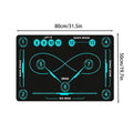 Hockey Training Mat Indoor Outdoor Quiet Non-Slip Large Stickhandling Pad Training Equipment For Adults Kids Soccer Lovers