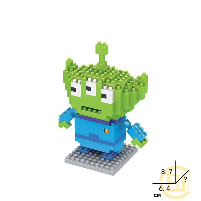 Mini Building Block Toys Cartoon Character Models Desktop Ornaments Children's Assembled Toys Holiday Gifts Birthday Gifts