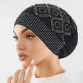 New Fashion Diamonds Headscarf Hat Muslim Women Head Cover Underscarf Beanies Inner Hijab Bonnet Hair Loss Headwrap Cap Undercap