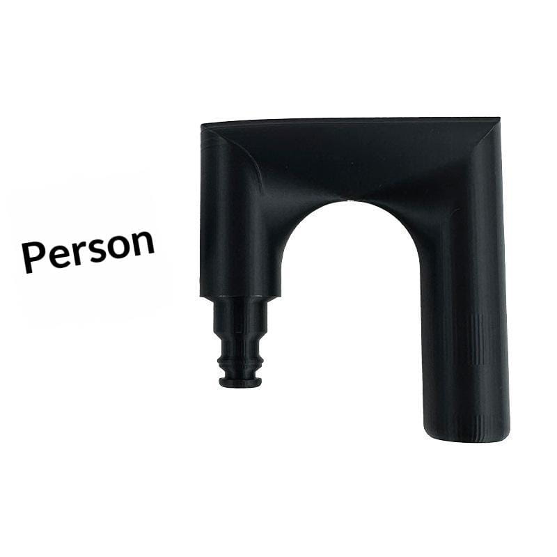 black printed pla u-shaped garden hose adapter with threaded connection on one end and smooth curved body made from polylactic acid pla material