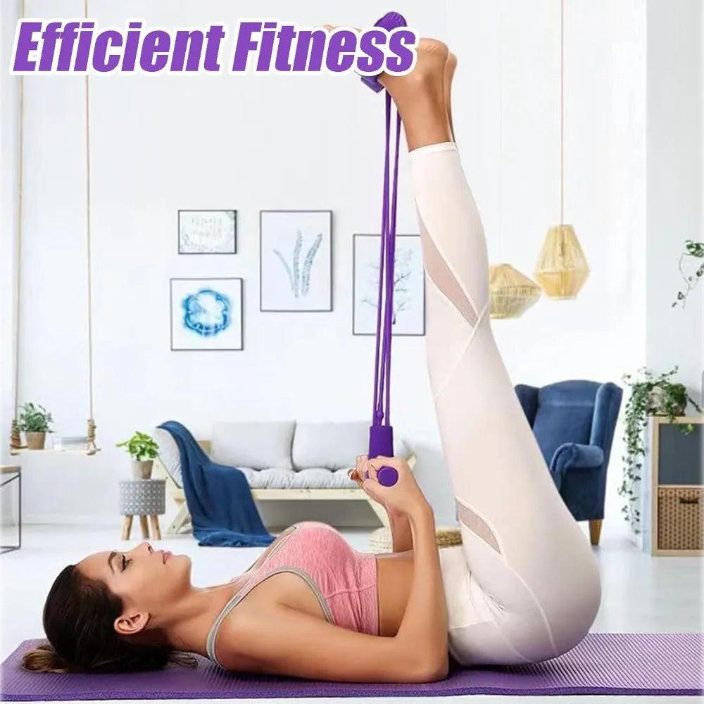 6 Tubes Resistance Band Set Multifunctional Workout Exercise Bands with NBR Comfort Handles Home Fitness Training Equipment