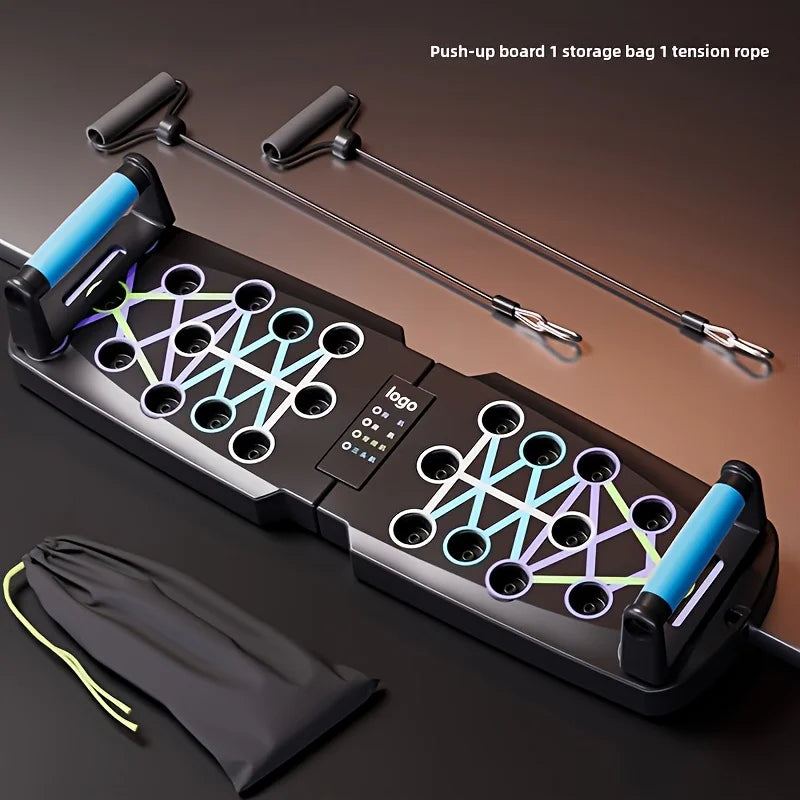 1PC Foldable Push-Up Board, Portable Multifunction Workout Tool for Chest, Arms & Shoulders, Home Gym Fitness Equipment