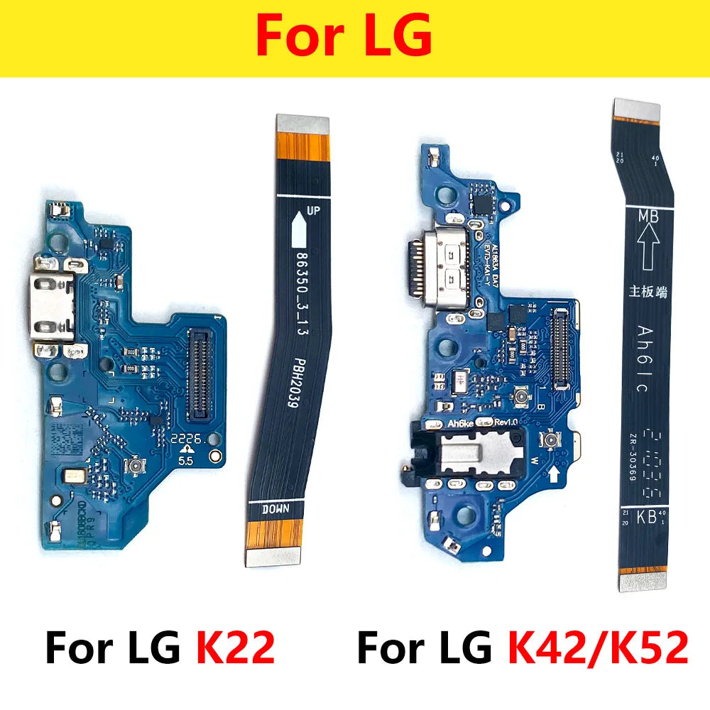 USB Charging Port Dock Charger Plug Connector Main Board Motherboard Flex Cable For LG K22 K41S K42 K52 K50S K51S K51 K61 K62