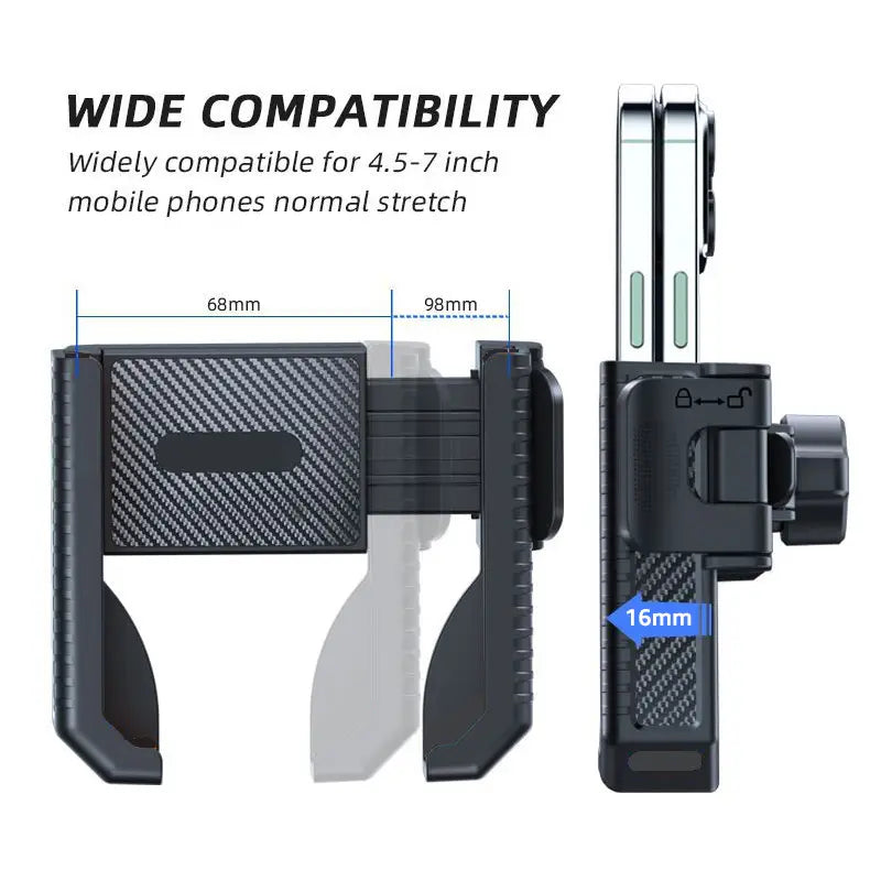 Bike Phone Holder Stand Bicycle Motorcycle Handlebar Mobile Phone Mount Clip GPS Support Shockproof Bracket For 4.5-7.0” Phones