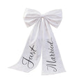 Elegant Large Size Wedding Car Bow Lovely Style Elegant Car Ribbon Bow Wedding Photo Prop Just Married Car Decor Wedding Day