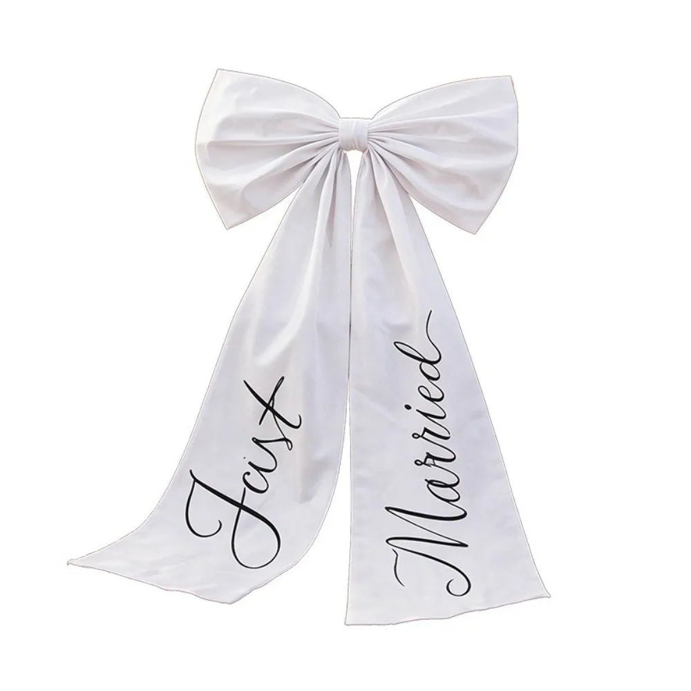 Elegant Large Size Wedding Car Bow Lovely Style Elegant Car Ribbon Bow Wedding Photo Prop Just Married Car Decor Wedding Day