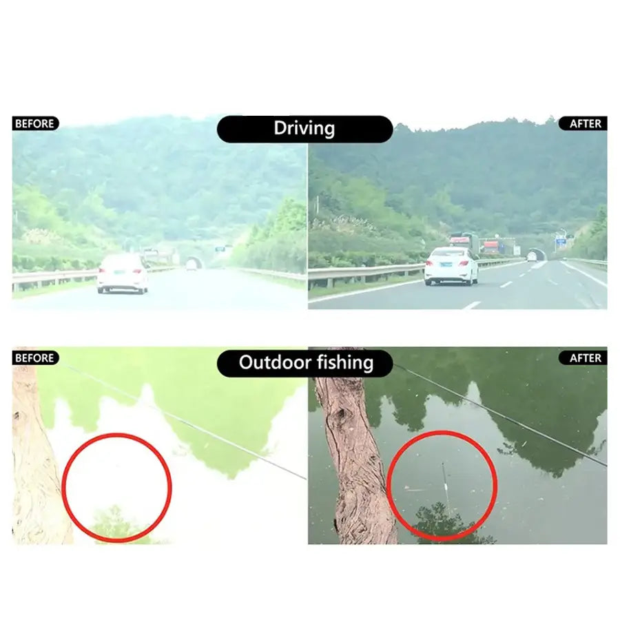 the vintage square luxury brand designer sunglasses enhance visual clarity in driving and outdoor fishing scenarios, showcasing their premium design and functionality.