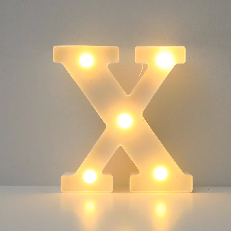 Alphabet LED Letter Lights Luminous Number Lamp Battery Night Light for Wedding Birthday Christmas Party  Home Decoration